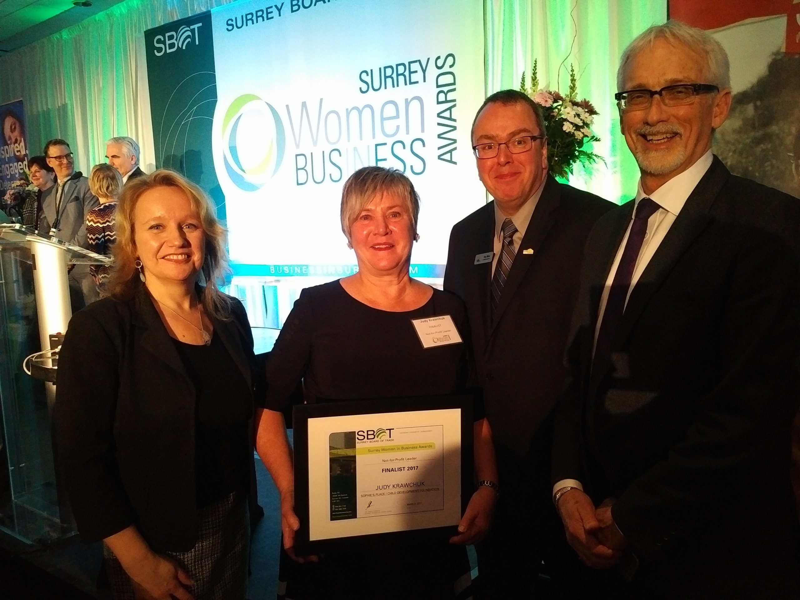 Judy Krawchuk recognized by Surrey Board of Trade